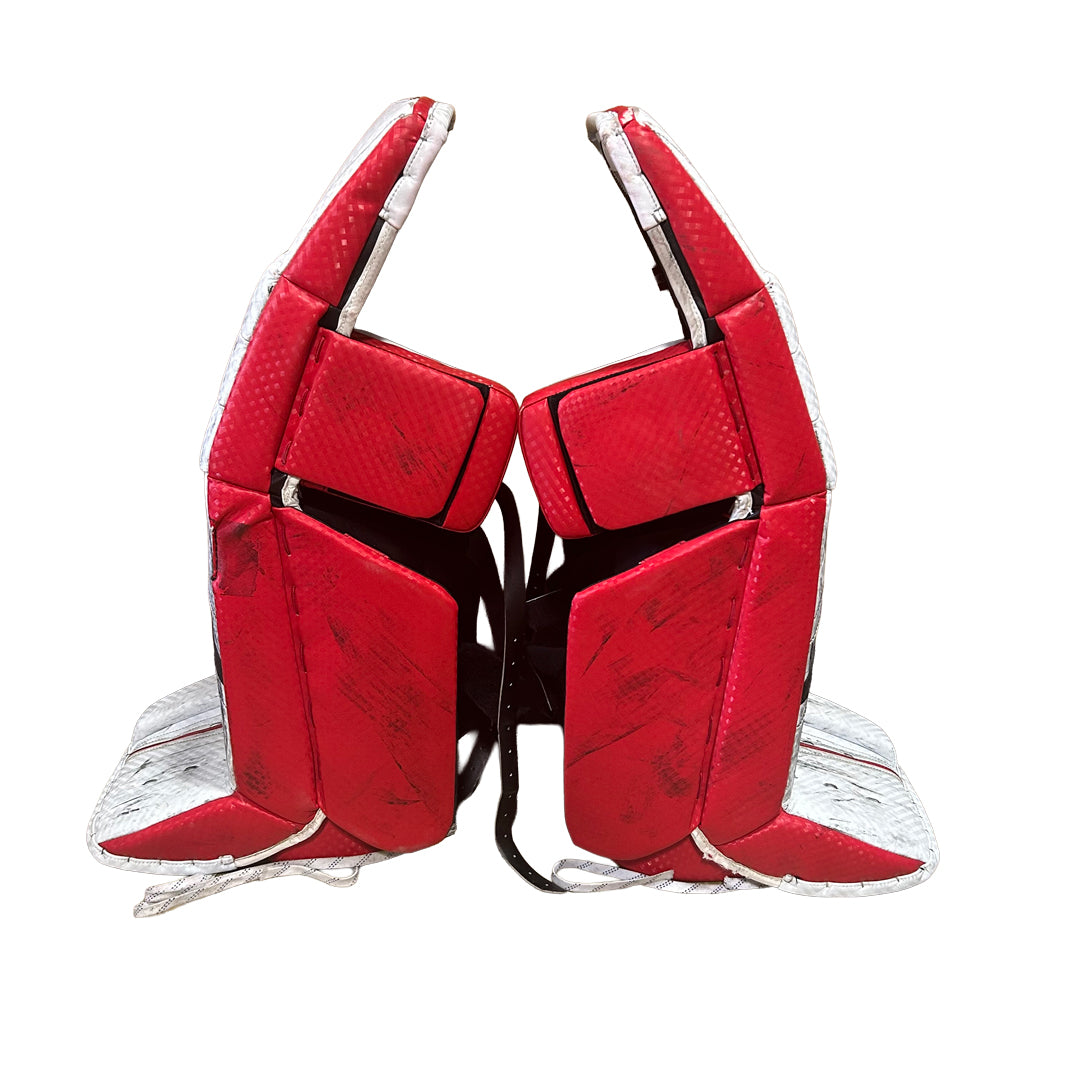 Vaughn Velocity V10 - Used Pro Stock Goalie Full Set (White/Red/Black)