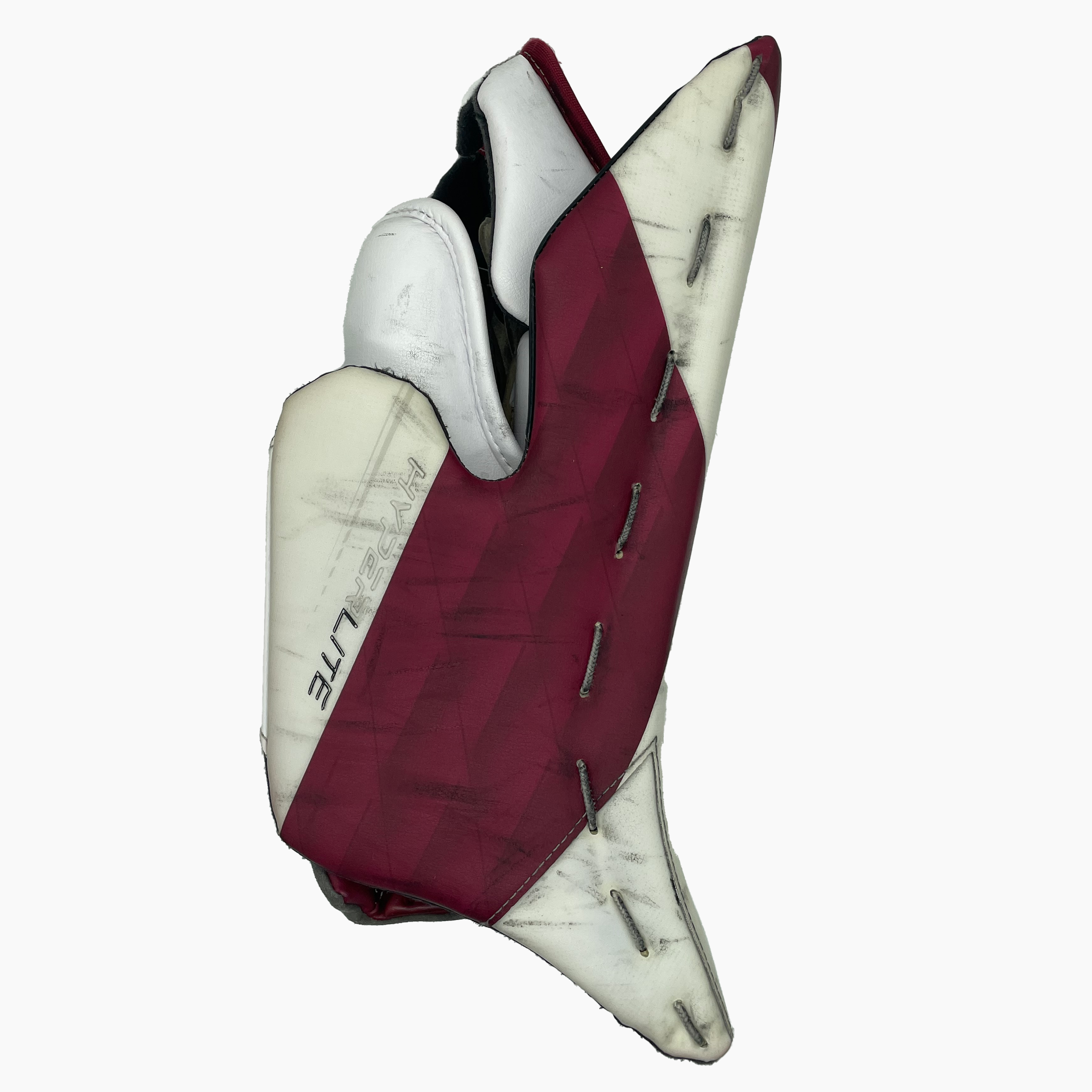 Bauer Vapor Hyperlite - Used Pro Stock Goalie Blocker (White/Maroon)