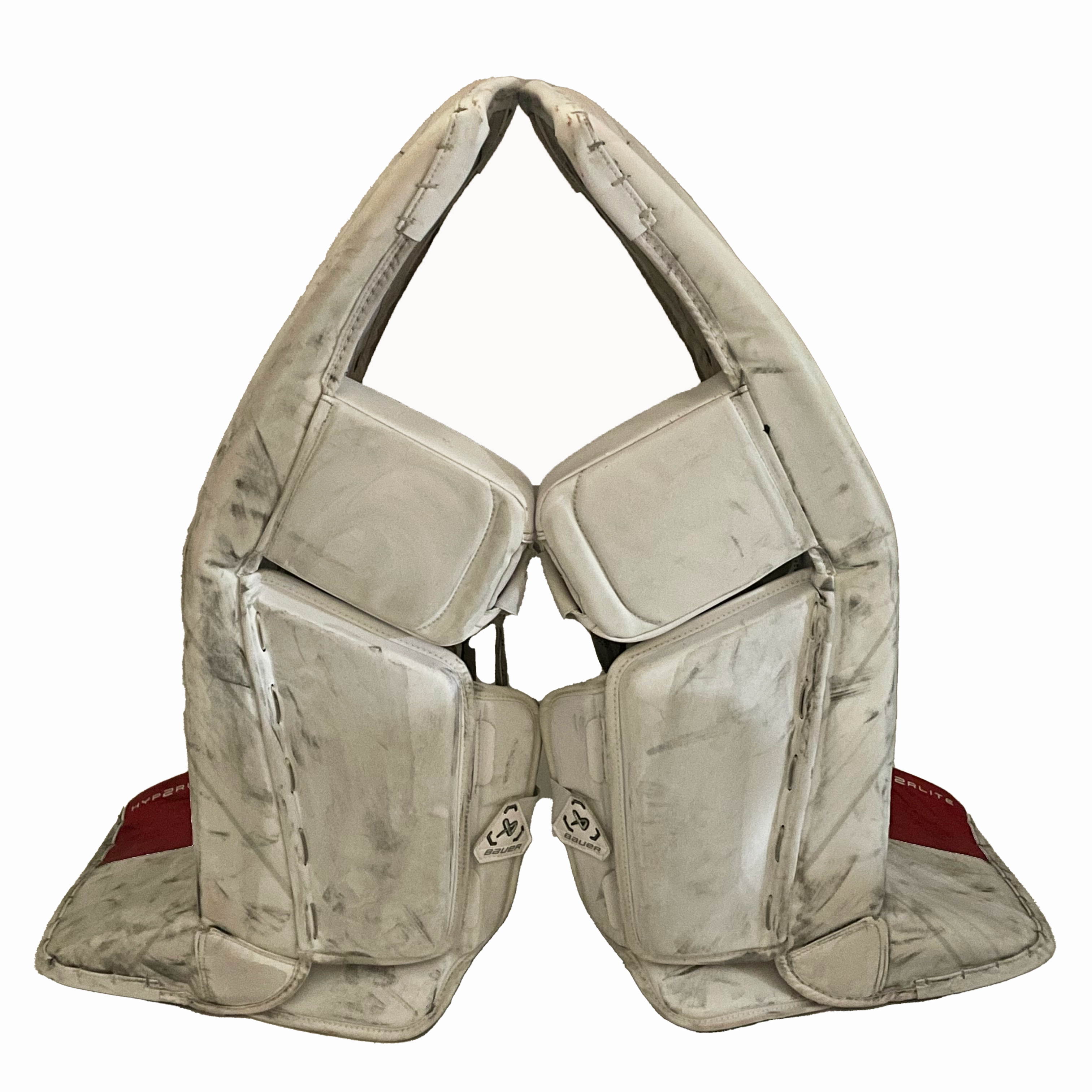 Bauer Vapor Hyperlite 2 - Used Pro Stock Senior Full Goalie Set (White/Red)