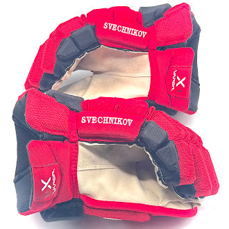 Bauer Vapor Hyperlite - Used NHL Pro Stock Glove - Andrei Svechnikov (Red/Black)