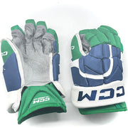 CCM HG12 - Used NHL Pro Stock Glove - Stefan Noesen (Blue/Green/White)