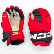 CCM HGTK - Used NHL Pro Stock Glove - Carolina Hurricanes (Red/Black) #2