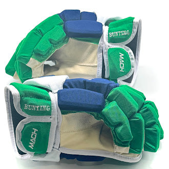 Bauer Supreme Mach - Used NHL Pro Stock Glove - Michael Bunting (Blue/Green/White)
