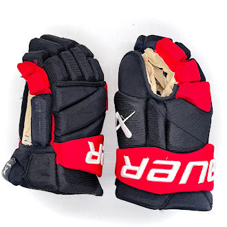 Bauer Vapor Hyperlite - Used NHL Pro Stock Glove - Andrei Svechnikov (Black/Red) #2