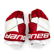 Used - Bauer Vapor Hyperlite Pro Stock Glove - Intermediate (White/Red)
