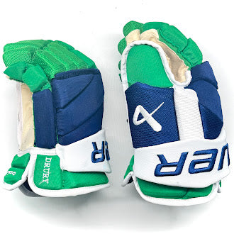 Bauer Vapor Hyperlite - Used NHL Pro Stock Glove - Jack Drury (Blue/Green/White)