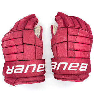 Used - Bauer Pro Series - Pro Stock Glove - (Maroon)