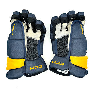 CCM HGJSCHLPP - Used OHL Pro Stock Glove (Navy/Yellow)