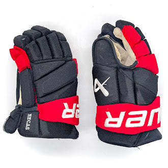 Bauer Vapor Hyperlite - Used NHL Pro Stock Glove - Martin Necas (Black/Red)