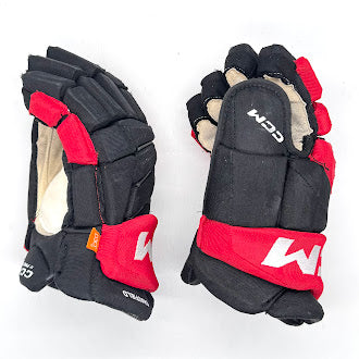 CCM HGJS - Used NHL Pro Stock Glove - Jalen Chatfield (Black/Red)
