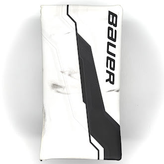 Bauer Supreme Shadow - Used Pro Stock Goalie Blocker (White/Black)