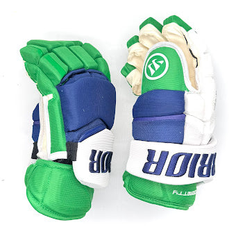 Warrior Covert QR1 Pro - NHL Pro Stock Glove - Brendan Lemieux (Blue/Green/White)