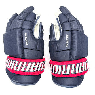 Used - Warrior Alpha Pro Stock Gloves - (Dark Navy/Red)