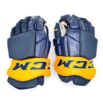 CCM HG42PP - Used Pro Stock Glove (Navy/Yellow)