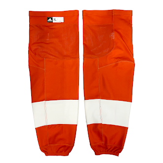 Used - NHL Adidas Pro Stock Hockey Sock - Philadelphia Flyers - (Orange/White)