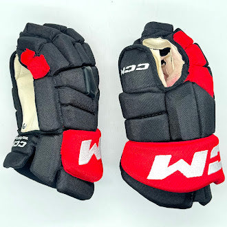 CCM HGTK - Used NHL Pro Stock Glove - Carolina Hurricanes (Black/Red)