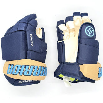 Warrior Alpha - ECHL Pro Stock Glove (Navy/Gold/Blue)