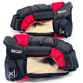 Bauer Vapor Hyperlite - Used NHL Pro Stock Glove - Martin Necas (Black/Red)