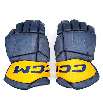 CCM HGJSCHLPP - Used OHL Pro Stock Glove (Navy/Yellow)