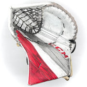 CCM Extreme Flex 5 - Used Pro Stock Goalie Glove (White/Red/Silver)