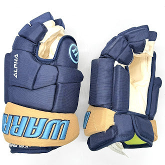 Warrior Alpha - ECHL Pro Stock Glove (Navy/Gold/Blue)