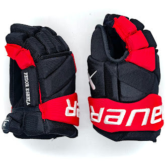 Bauer Vapor Hyperlite - Used NHL Pro Stock Glove - Carolina Hurricanes (Black/Red) #2