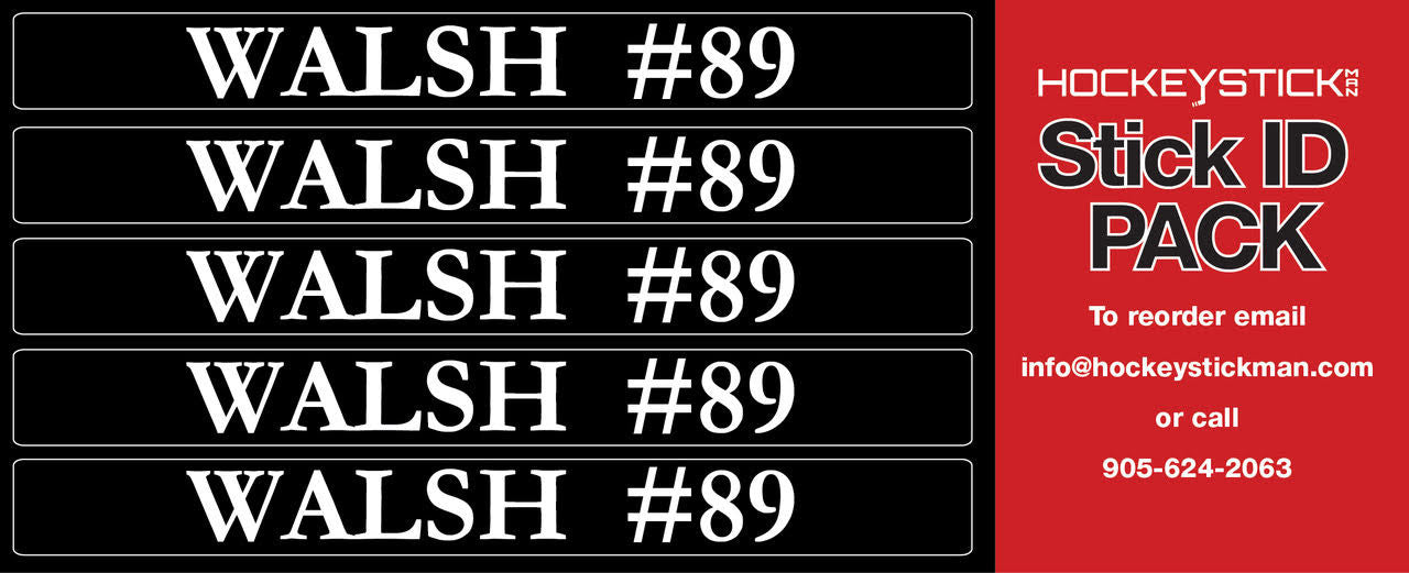 Hockey Stick ID Packs (Labels)