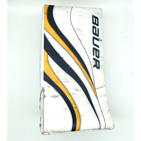Bauer Supreme Mach - Used Goalie Blocker (Navy/Yellow/White)
