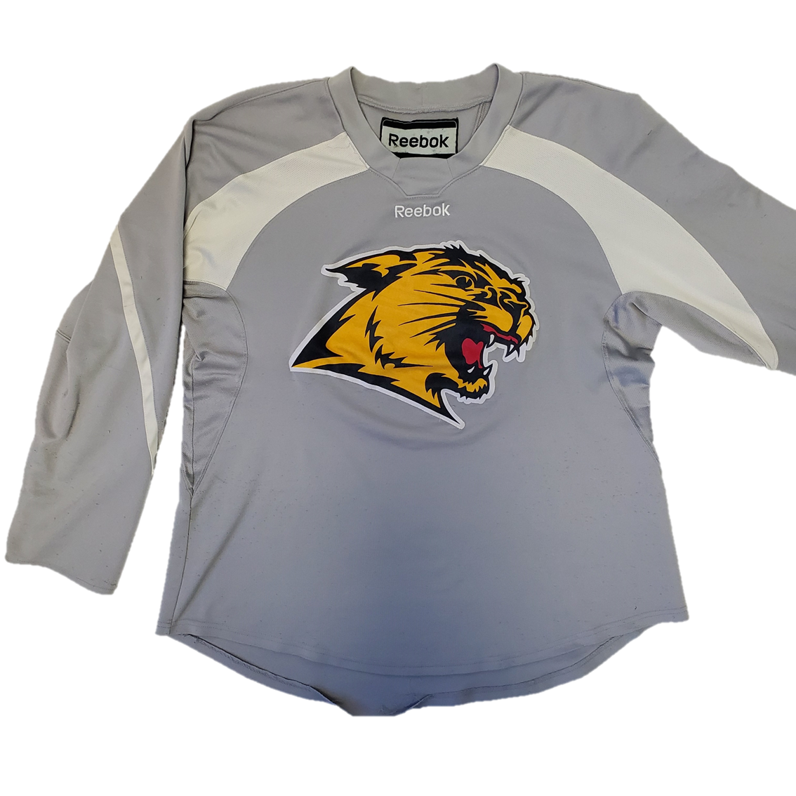 NCAA Used Reebok Practice Jersey Grey HockeyStickMan