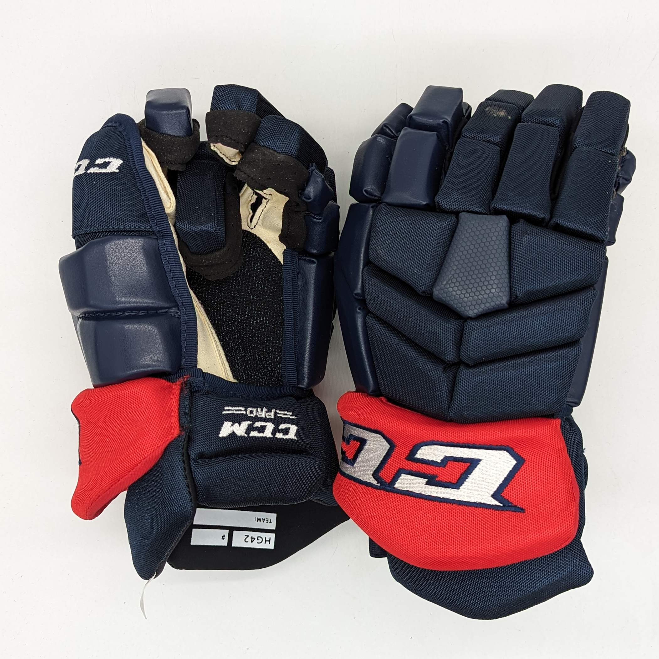 CCM HG42 - AHL Pro Stock Glove (Navy/Red) *NO TAGS*