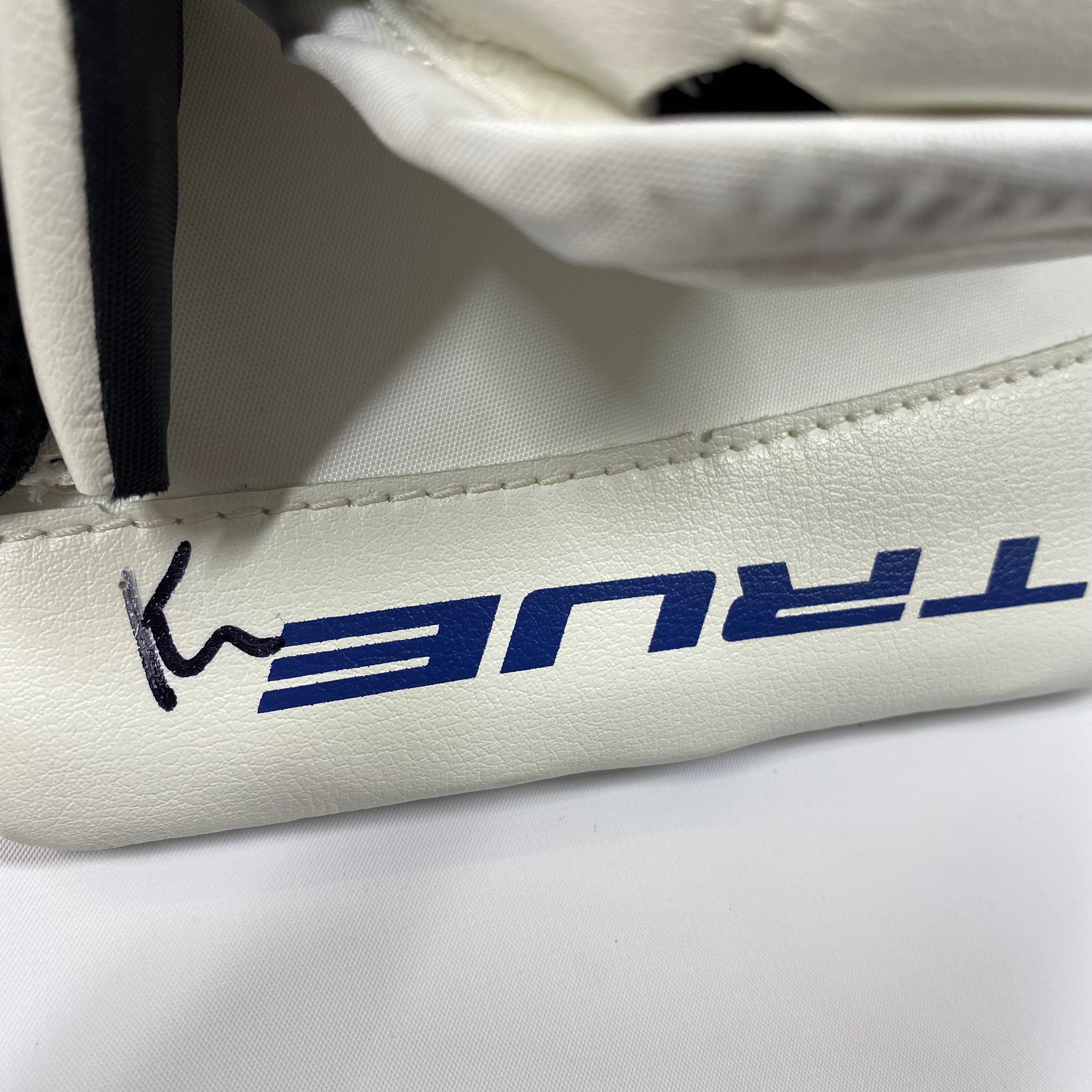 New True L12.2 - Frederick Andersen NHL Pro Stock Goalie Blocker (White/Blue)