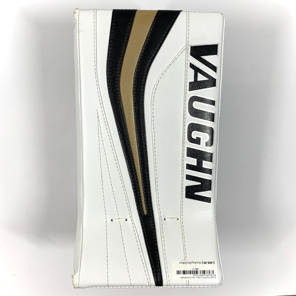 Vaughn SLR Pro Carbon - Pro Stock Goalie Blocker - Vegas Golden Knights(White/Black/Gold)