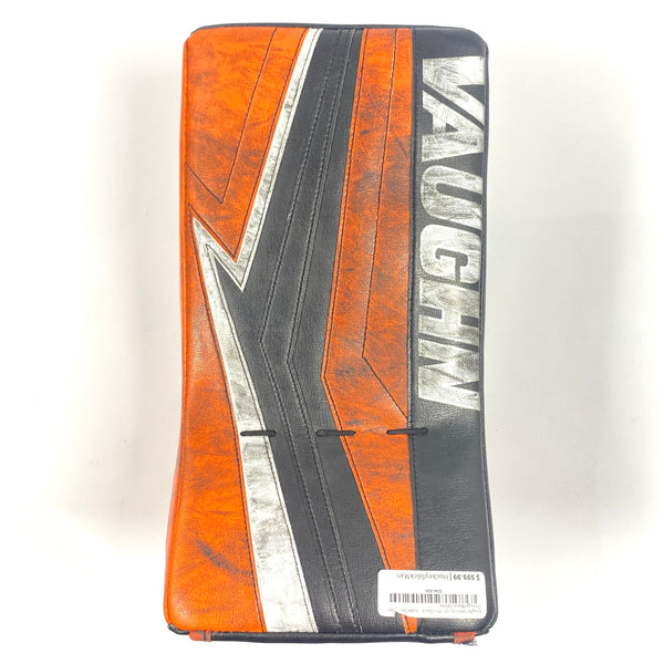 Vaughn Velocity V9 - Used Pro Stock Goalie Blocker (Orange/Black/White)