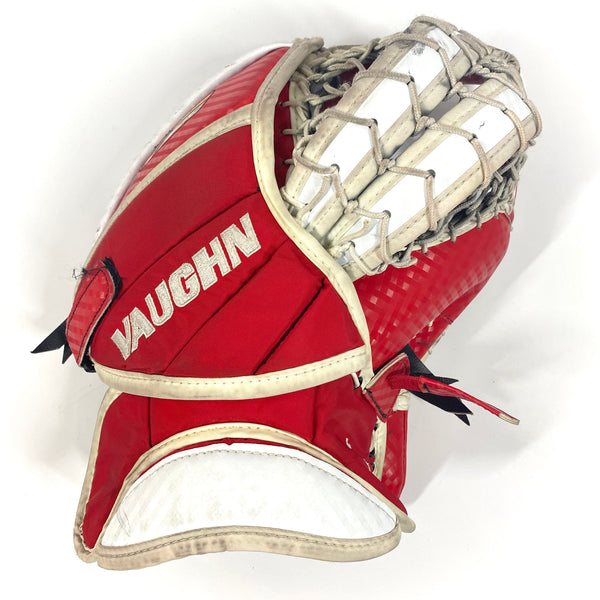 Vaughn Velocity V9 - Used Pro Stock Goalie Glove (Red/White)