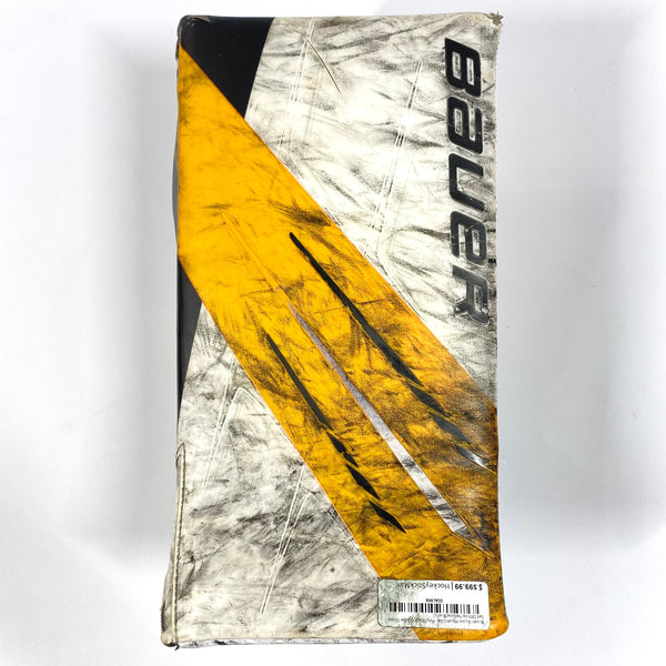 Bauer Vapor HyperLite - Used Pro Stock Goalie Blocker (White/Yellow/Black)