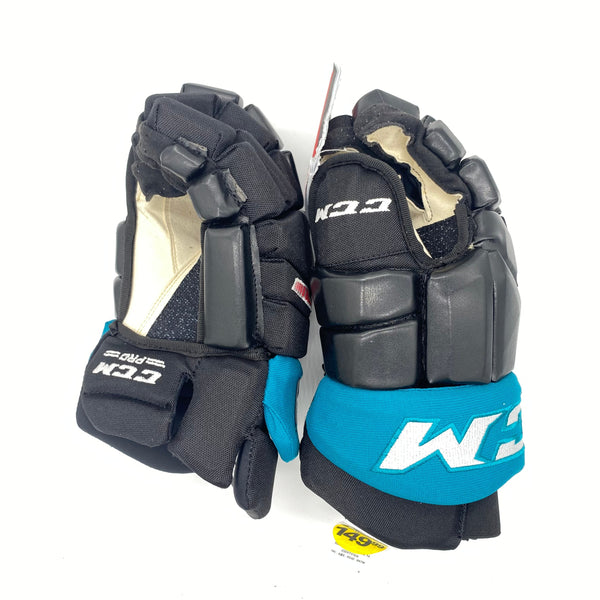 CCM HG42 - WHL Pro Stock Glove (Black/Teal/White/Red)