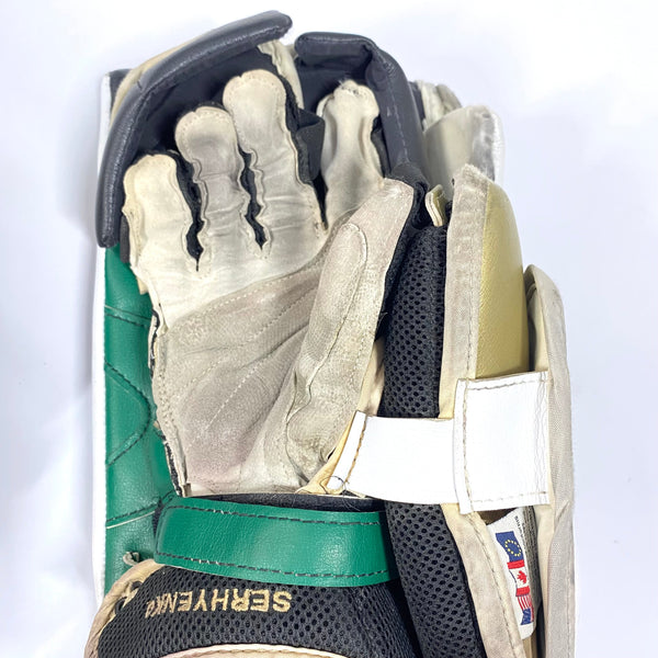 Vaughn Ventus SLR 2 - Used Pro Stock Goalie Pads - Full Set (White/Green/Gold)