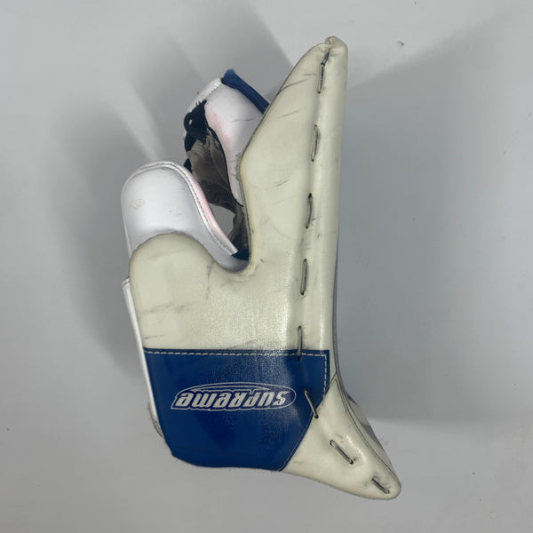 Used Bauer Supreme Ultrasonic - Pro Stock Goalie Blocker (Blue)