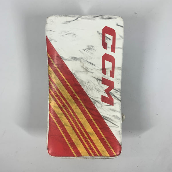 CCM Extreme Flex 6 - Used NHL Pro Stock Goalie Blocker (Red/Yellow)