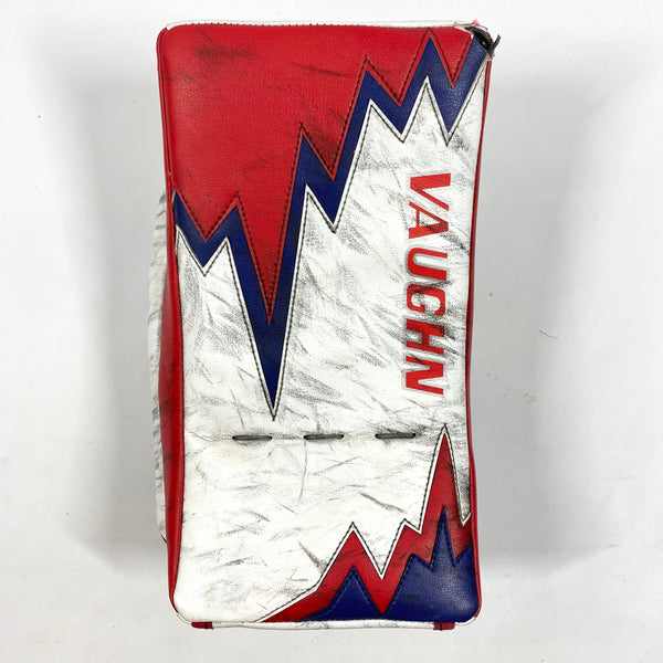 Vaughn Velocity V9 - Used Pro Stock Goalie Blocker (Red/Blue)