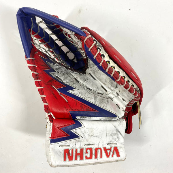 Vaughn Velocity V9 - Used Pro Stock Goalie Glove - (Red/Blue/White)