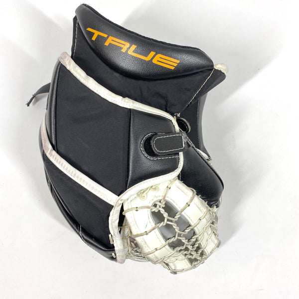 True L20.2 - Used Full Right Pro Stock Goalie Glove (White/Black/Yellow)