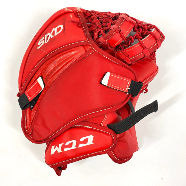 CCM AXIS - Used Pro Stock Goalie Glove (Red/White)