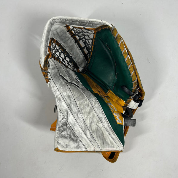 CCM Extreme Flex 5  - Used Goalie Glove (White/Green/Yellow)