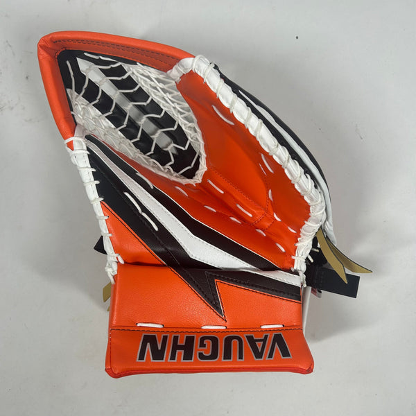 Vaughn Velocity V9 - New Pro Stock Goalie Glove (Orange/White)