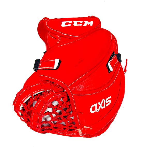 CCM AXIS - Used Pro Stock Goalie Glove (Red)