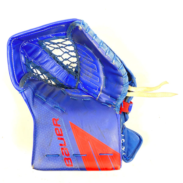 Bauer Supreme Ultrasonic - Used Pro Stock Goalie Glove (Blue/Red)