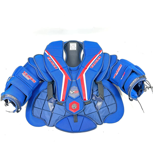 Vaughn V9  - Used Pro Stock Goalie Chest Protector (Blue/Red)