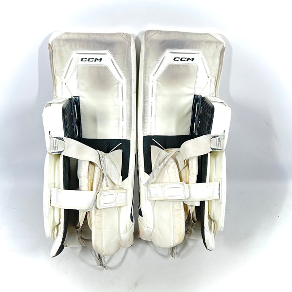 CCM AXIS 2 - Used AHL Pro Stock Goalie Pads (White)