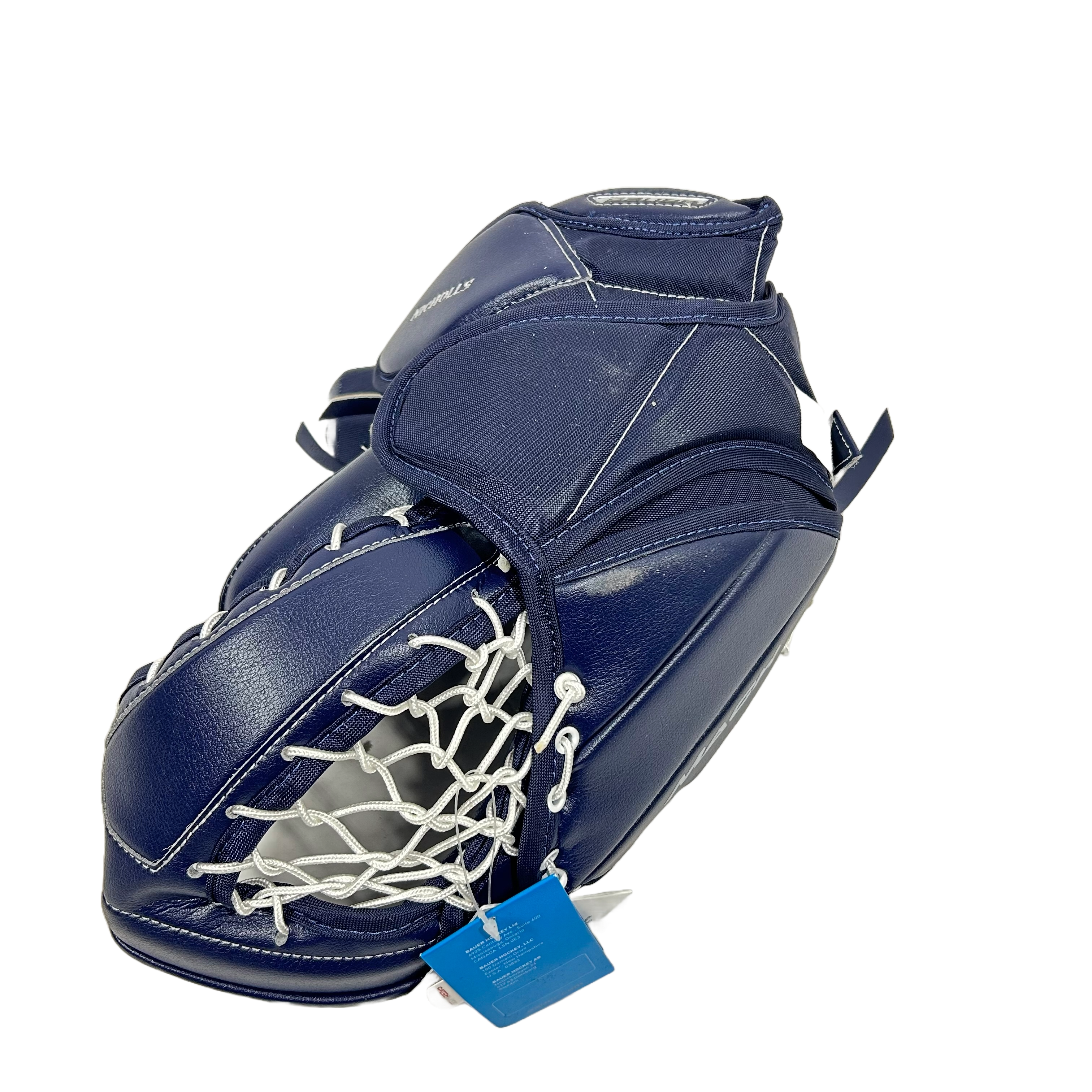 Bauer Supreme Mach - OHL Pro Stock Goalie Pads (Navy/White/Yellow)